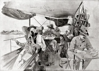 Kriegskorrespondenten auf dem Weg nach Khartum, gedruckt in 